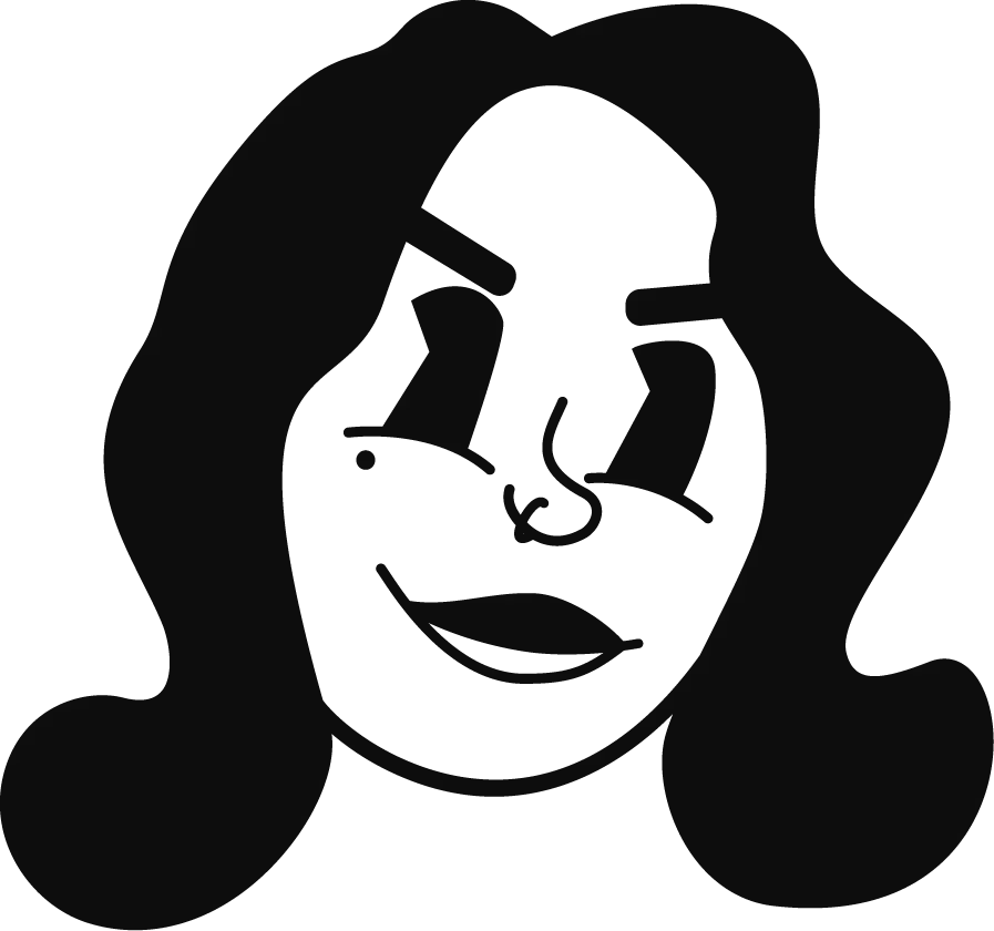 Kim's Logo, illustration of her face